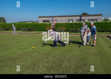 Bowling Club Comprtitions vert de la couronne Banque D'Images