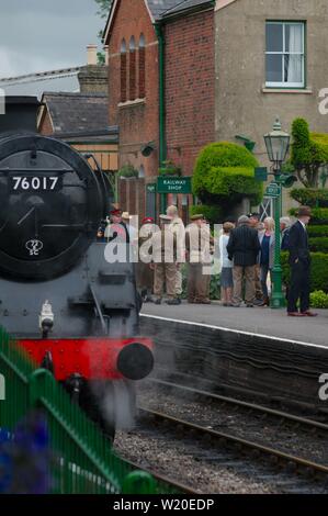 Les images prises à la ligne de cresson au cours de la 'guerre à la ligne' événement dans le Hampshire. Banque D'Images