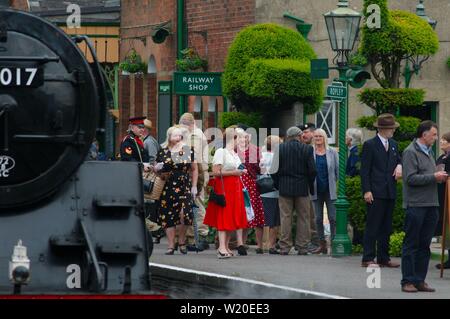 Les images prises à la ligne de cresson au cours de la 'guerre à la ligne' événement dans le Hampshire. Banque D'Images