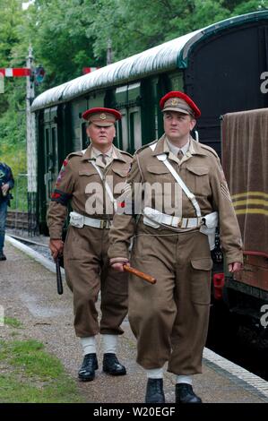 Les images prises à la ligne de cresson au cours de la 'guerre à la ligne' événement dans le Hampshire. Banque D'Images