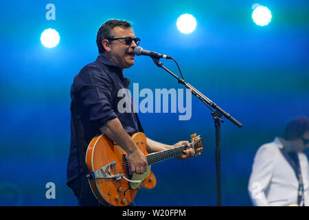 Photo : James Dean Bradfield. Samedi 29 Juin 2019 Re : Manic Street Preachers concert au château de Cardiff, Pays de Galles, Royaume-Uni. Banque D'Images