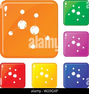 Glycine icons set vector color Illustration de Vecteur