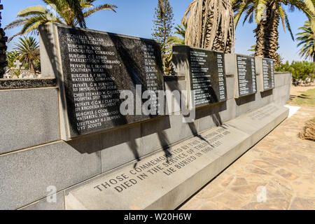 World War 1 memorial pour les soldats sud-africains, la Namibie Banque D'Images