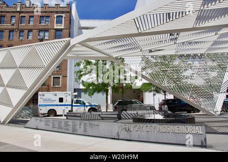 New York AIDS Memorial Park à St Vincent's Triangle à Greenwich Banque D'Images