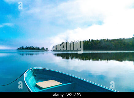 Un paradis pour les plaisanciers, le lac Akan, Hokkaido, Japon Banque D'Images