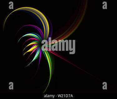 Spirale magique des fleurs. Abstract fractal. Fractal Art fond pour la conception créative et la décoration. Illustration par ordinateur Banque D'Images