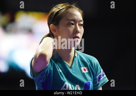Busan, Corée du Sud. 5 juillet, 2019. Kasumi Ishikawa (JPN) Tennis de Table : l'ITTF World Tour 2019 Open de Corée des célibataires ronde de 16 match à Sajik Arena à Busan, Corée du Sud . Credit : Itaru Chiba/AFLO/Alamy Live News Banque D'Images