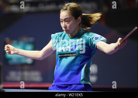 Busan, Corée du Sud. 5 juillet, 2019. Kasumi Ishikawa (JPN) Tennis de Table : l'ITTF World Tour 2019 Open de Corée des célibataires ronde de 16 match à Sajik Arena à Busan, Corée du Sud . Credit : Itaru Chiba/AFLO/Alamy Live News Banque D'Images