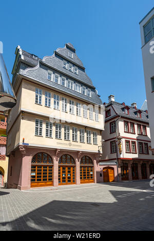 Francfort, Allemagne. Juillet 2019. La façade de l'Église évangéliste dans le centre historique de la ville Banque D'Images
