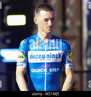 Bruxelles, Belgique. Le 04 juillet, 2019. Bruxelles - 4-07-2019, randonnée à vélo, de l'équipe Quick Step DECEUNINCK au début de la 106e Tour de France avec Dries Devenyns : Crédit Photos Pro/Alamy Live News Banque D'Images