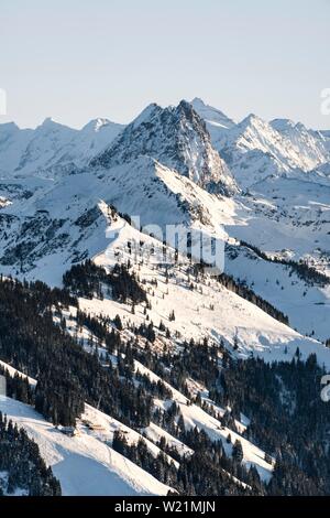 Big Rettenstein en hiver, Tyrol, Autriche Banque D'Images