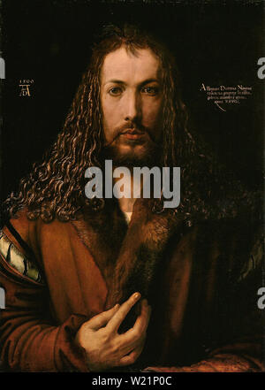 Albrecht Dürer - Autoportrait à l'âge de vingt huit 1500 Banque D'Images