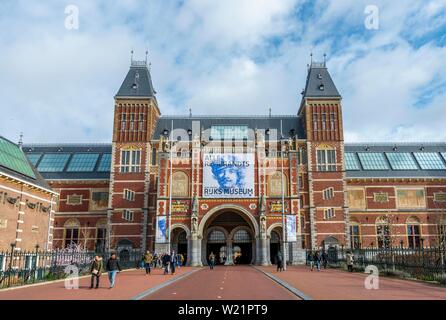 Rijksmuseum, Amsterdam, Reichsmuseum la Hollande du Nord, Pays-Bas Banque D'Images