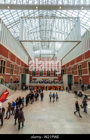 Vue de l'intérieur, Rijksmuseum, Amsterdam, Reichsmuseum la Hollande du Nord, Pays-Bas Banque D'Images