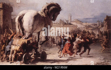 Domenico Tiepolo - Procession de Troie Troy 1773 Banque D'Images