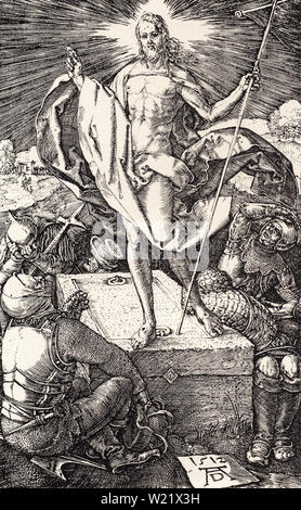 Albrecht Dürer - Résurrection Passion 1512 gravée Banque D'Images