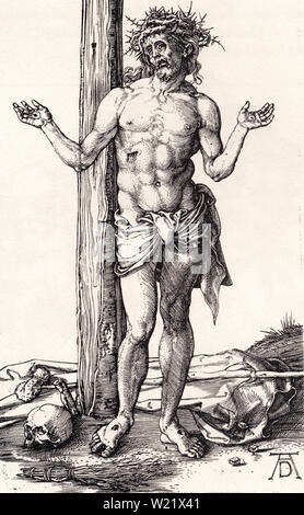 Albrecht Dürer - Homme Douleurs mains levées 1500 Banque D'Images