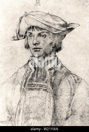 Albrecht Dürer - Portrait Lucas van Leyden 1526 Banque D'Images