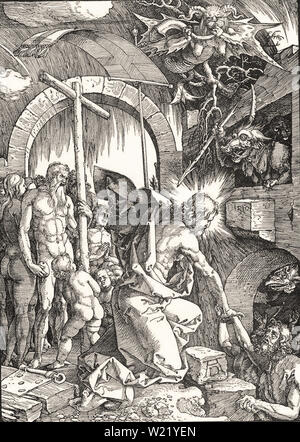 Albrecht Dürer - le Christ l'enfer horrible suspens grande passion 1510 Banque D'Images