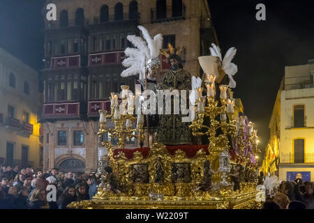 Étape du Christ des Frères de la Macarena, semaine Sainte à Séville Banque D'Images