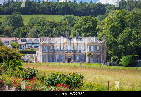 Maison de pointe, Cotmaton Sidmouth Road, une petite ville balnéaire de la côte sud du Devon, au sud-ouest de l'Angleterre vue depuis la colline de crête (Peak) Haut Banque D'Images