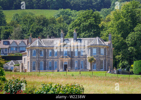 Maison de pointe, Cotmaton Sidmouth Road, une petite ville balnéaire de la côte sud du Devon, au sud-ouest de l'Angleterre vue depuis la colline de crête (Peak) Haut Banque D'Images