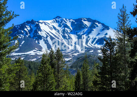 Le mont Lassen (Lassen Volcanic National Park), California, USA Banque D'Images