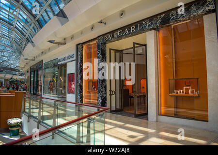 Orlando, Floride. Le 6 juin 2019 . Michael Kors et magasins Bvlgari. dans le centre commercial Mall at Millenia Banque D'Images