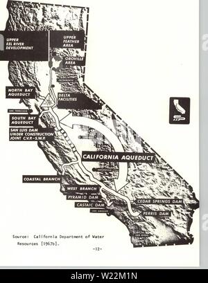 Image d'archive à partir de la page 23 de la demande pour certaines des espèces caduques. La demande de certains fruits d'arbre à feuilles caduques qui aura des répercussions sur les niveaux de production de remplacement de 1980 demandforselecte Année : 1970 diagonal White Juan Carlos309Figure I. installations principales de la California State Water Project Banque D'Images