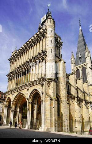 Vue de l'église de Notre Dame à Dijon, département Côte-d'Or, Bourgogne, France. Banque D'Images