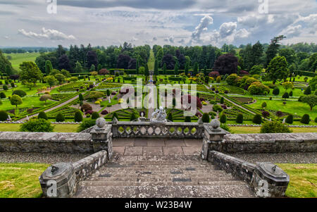 Jardins du Château de Drummond Banque D'Images