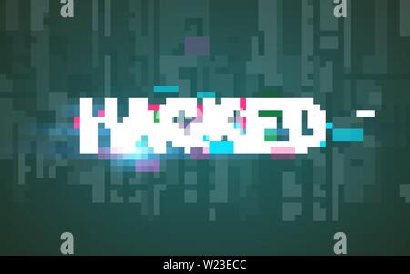 Piraté. Glitched. Abstract Digital Background Vector Illustration eps10 Illustration de Vecteur