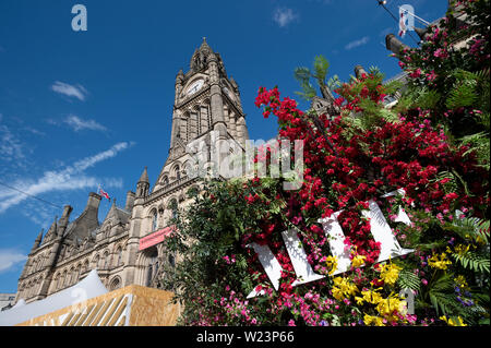 Manchester, UK. 5 juillet 2019. Le jour de l'ouverture de Festival Square, où Manchester Square Albert est transformé en un lieu central de la musique gratuitement au cours de la Manchester International Festival 2019. C'est la 7ème fois la biennale international arts festival a eu lieu depuis sa création est 2007 © Russell Hart/Alamy Live News. Banque D'Images