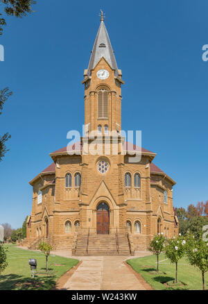 Directeur, AFRIQUE DU SUD - 1 mai 2019 : Vue de face de l'Église réformée néerlandaise, en prison, dans la province de l'État libre Banque D'Images