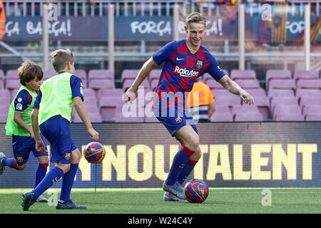 Barcelone, Espagne. 05 juillet, 2019. Barcelone, 05-06-2019. 2018/ 2019 LaLiga, Frenkie De Jong présentation comme nouveau joueur de Barcelone au Camp Nou. Credit : Pro Shots/Alamy Live News Banque D'Images