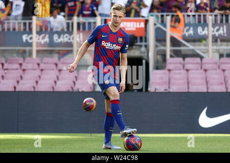 Barcelone, Espagne. 05 juillet, 2019. Barcelone, 05-06-2019. 2018/ 2019 LaLiga, Frenkie De Jong présentation comme nouveau joueur de Barcelone au Camp Nou. Credit : Pro Shots/Alamy Live News Banque D'Images