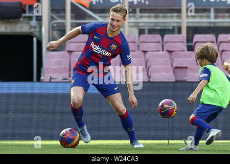 Barcelone, Espagne. 05 juillet, 2019. Barcelone, 05-06-2019. 2018/ 2019 LaLiga, Frenkie De Jong présentation comme nouveau joueur de Barcelone au Camp Nou. Credit : Pro Shots/Alamy Live News Banque D'Images