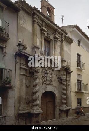 PORTADA BARROCA DE LA IGLESIA DE LOS DOLORES ANTIGUO ORATORIO DE SAN FELIPE NERI - 1702. Emplacement : IGLESIA DE LOS DOLORES / ANTIGUO ORATORIO DE SAN FEL. BAZA. Grenade. L'ESPAGNE. Banque D'Images