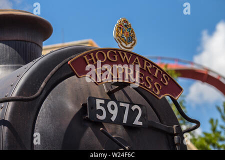 Hogsmeade. Poudlard Express. Le monde magique de Harry Potter. Universal Studios Banque D'Images