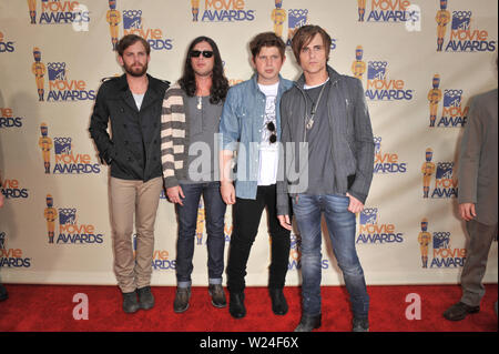 LOS ANGELES, CA. 01 juin 2009 : Kings of Leon au 2009 MTV Movie Awards à Universal Studios Hollywood. © 2009 Paul Smith / Featureflash Banque D'Images