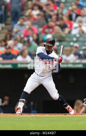 Cleveland, Ohio, USA. 16 mai, 2019. Les Indians de Cleveland shortstop Francisco Lindor (12) en action lors d'un match entre les Orioles de Baltimore et les Indians de Cleveland le 16 mai 2019 au Progressive Field de Cleveland, OH. Adam Lacy/CSM/Alamy Live News Banque D'Images