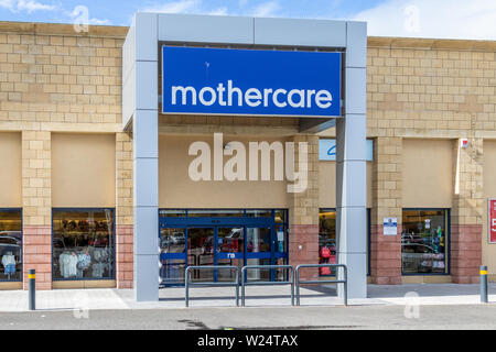 Le Motherecare store et le logo Anniesland, Glasgow, Royaume-Uni Banque D'Images