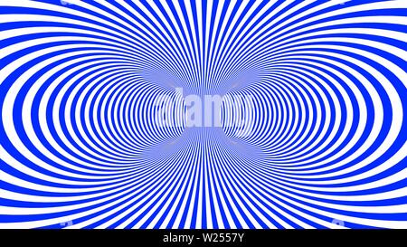 Illusion psychédélique hypnotique avec rayures colorées en arrière-plan. Fond blanc avec des bandes de couleurs psychédéliques. Banque D'Images
