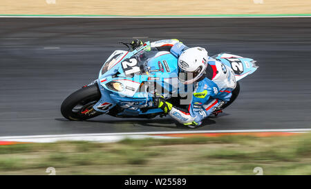 Oschersleben, Allemagne, June 09, 2019 : BMW S1000RR par FANY BMW Motorrad gastro- par Mercure à concurrence des courses du Championnat du Monde FIM d'Endurance au moteur Banque D'Images