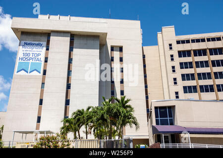 Miami Beach Florida, Mount Mt. Centre médical Sinai, bâtiment extérieur supérieur de la bannière de reconnaissance de l'hôpital, Banque D'Images