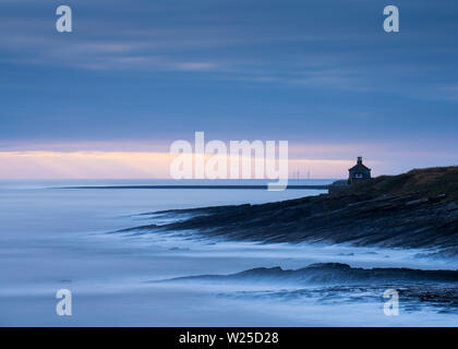 La maison de bain à Howick, un bâtiment classé Grade II sur la côte sud de Craster Northumberland Banque D'Images