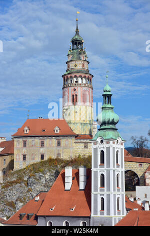 Český Krumlov, région de Bohême du Sud, République tchèque, Europe, site du patrimoine mondial de l'UNESCO Banque D'Images