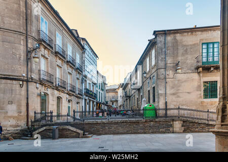 Basulto bishop street dans le quartier historique d'un centre monumental de la ville de Lugo Banque D'Images