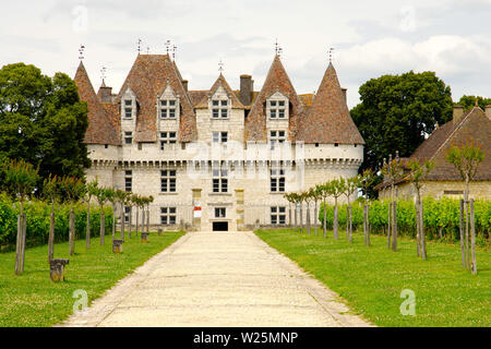 Chateau Monbazillac en Dordogne, Nouvelle-Aquitaine, France. Banque D'Images