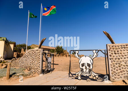 Ugabmund (Ugab) porte, entrée de la Skeleton Coast National Park, Namibie Banque D'Images